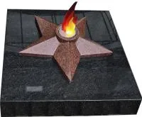 Звезда из красного гранита имитация пламени в Чехове (518453)