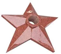 Звезда из красного гранита (517571) поставка комплект горелка ГВД 379 10 89 00 ПС вечный огонь ø 900 мм. монолит - составная  в Чехове